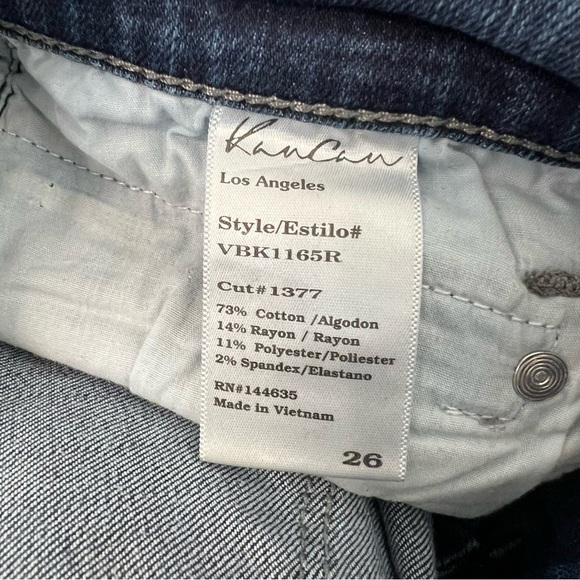 81. KanCan Skinny Jeans Size 26 Zip Pockets Distressed Dark Wash Stretch - Picture 4 of 4